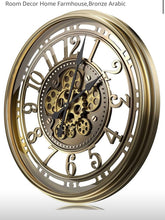 Load image into Gallery viewer, Modern Motion: Large Metal Gear Wall Clock for Contemporary Homes