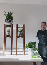 Load and play video in Gallery viewer, Medium Strong Leg Plant Pot Stand 50 & 60 cm High Hand made in UK
