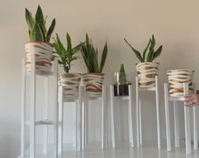 Load and play video in Gallery viewer, Medium Classic Leg Plant Pot Stand in 40 & 50cm Hand Made in UK