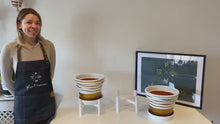 Load and play video in Gallery viewer, Mini Slim leg Plant Pot Stand Hand made in UK