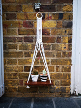 Load image into Gallery viewer, Floating shelf hanging board with Macrame cord handmade in different sizes