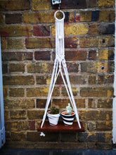 Load image into Gallery viewer, Floating shelf hanging board with Macrame cord handmade in different sizes