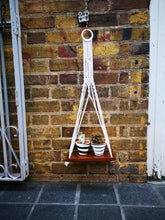 Load image into Gallery viewer, Floating shelf hanging board with Macrame cord handmade in different sizes