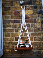Load image into Gallery viewer, Floating shelf hanging board with Macrame cord handmade in different sizes