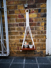 Load image into Gallery viewer, Floating shelf hanging board with Macrame cord handmade in different sizes
