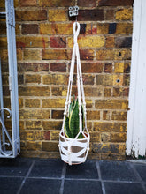 Load image into Gallery viewer, White cotton handmade macrame with white beds