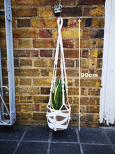 Load image into Gallery viewer, White cotton handmade macrame with white beds