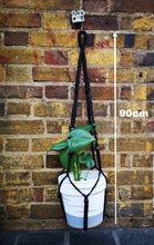Load image into Gallery viewer, Black cotton hand made macrame with black beads