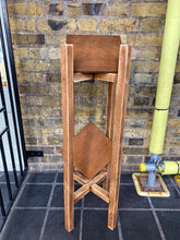 Load image into Gallery viewer, Whisky Barrel Oak Quadrone Leg Plant Pot Stand Hand Made In UK