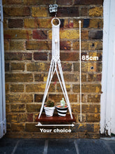 Load image into Gallery viewer, Floating shelf hanging board with Macrame cord handmade in different sizes
