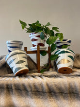 Load image into Gallery viewer, Double Waves hand painted pots in your choice of colors