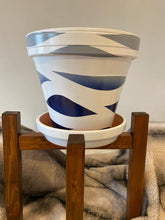 Load image into Gallery viewer, Double Waves hand painted pots in your choice of colors