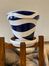 Load image into Gallery viewer, Double Waves hand painted pots in your choice of colors