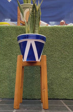 Load and play video in Gallery viewer, Small 30cm tal Walnut Diagonal Shape stand Hand made With solid 33mm strong leg