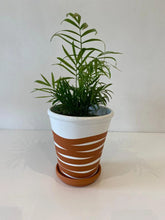 Load image into Gallery viewer, White & Terracotta hand painted design