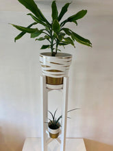 Load image into Gallery viewer, Extra Large Strong Legs Plant Pot Stand Holder Hand made with Double Tier from  90cm to 110cm tall hand made in UK