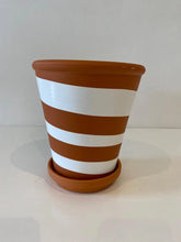 Load image into Gallery viewer, White & Terracotta hand painted design