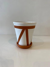 Load image into Gallery viewer, White & Terracotta hand painted design