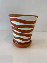 Load image into Gallery viewer, White & Terracotta hand painted design