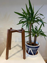 Load image into Gallery viewer, Small 30cm tal Walnut Diagonal Shape stand Hand made With solid 33mm strong leg
