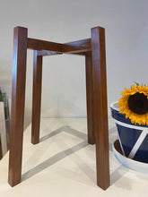 Load image into Gallery viewer, Small 30cm tal Walnut Diagonal Shape stand Hand made With solid 33mm strong leg
