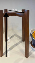 Load image into Gallery viewer, Small 30cm tal Walnut Diagonal Shape stand Hand made With solid 33mm strong leg