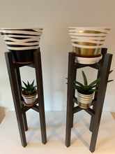 Load image into Gallery viewer, Plant or pot Stand Hand Made with Double Tier in our extra strong Quadrone leg