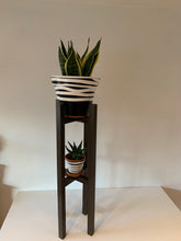 Load image into Gallery viewer, Plant or pot Stand Hand Made with Double Tier in our extra strong Quadrone leg