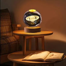 Load image into Gallery viewer, 3D Crystal Ball Night Light – USB-Powered Desk Decor
