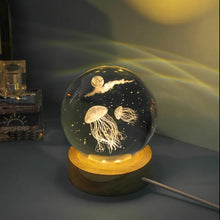 Load image into Gallery viewer, 3D Crystal Ball Night Light – USB-Powered Desk Decor
