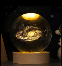 Load image into Gallery viewer, 3D Crystal Ball Night Light – USB-Powered Desk Decor
