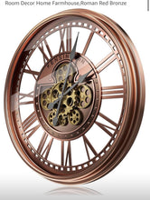 Load image into Gallery viewer, Modern Motion: Large Metal Gear Wall Clock for Contemporary Homes
