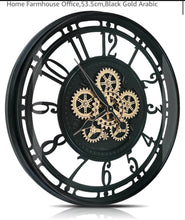 Load image into Gallery viewer, Modern Motion: Large Metal Gear Wall Clock for Contemporary Homes
