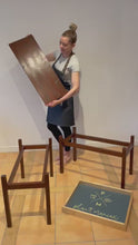 Load and play video in Gallery viewer, Wood Bench - Coffee Table - Dining Room bench seat with Removable Shelf - Hand Made in solid wood in the UK
