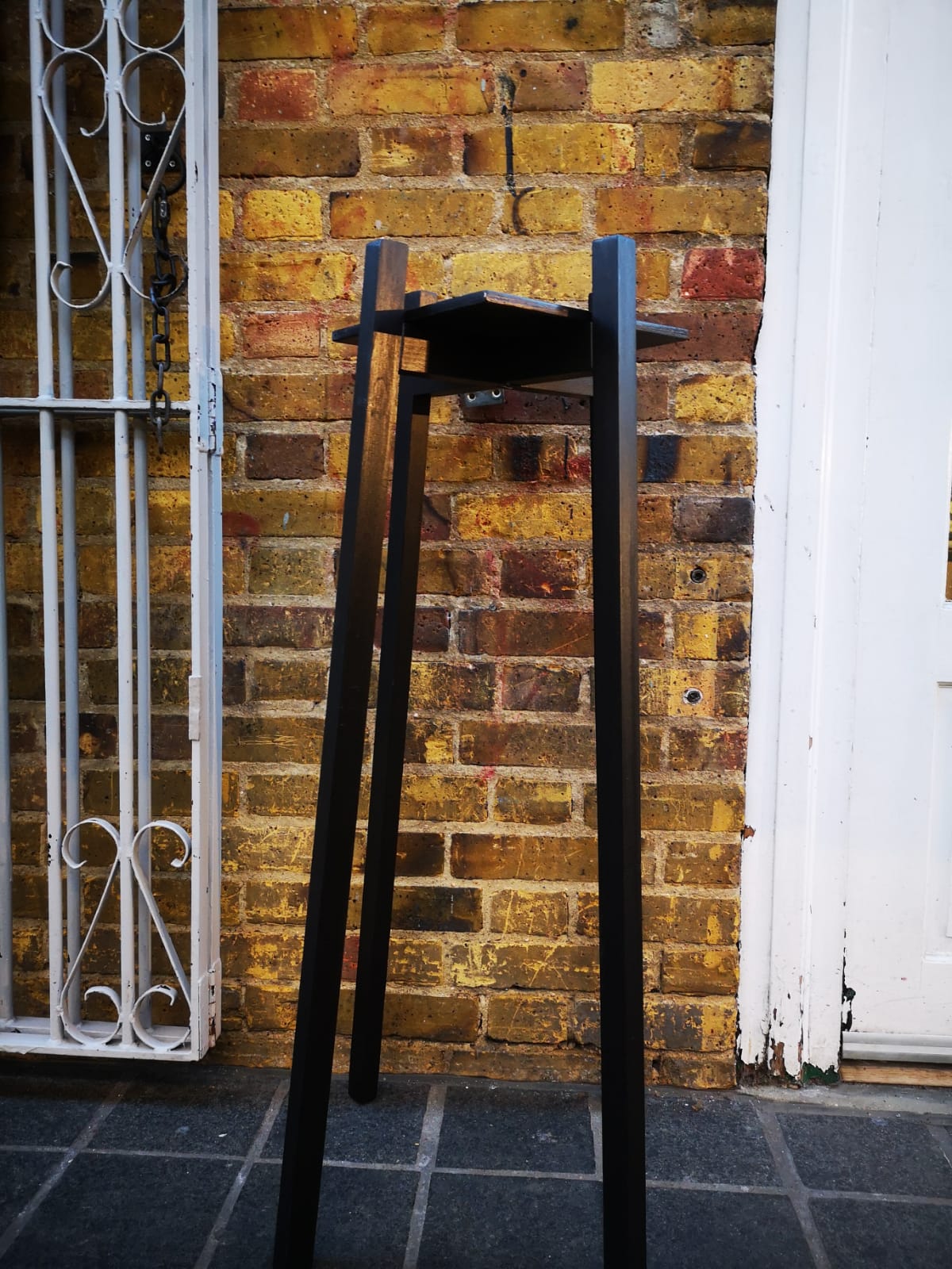 Ebony Black Square Shelf Removable Board