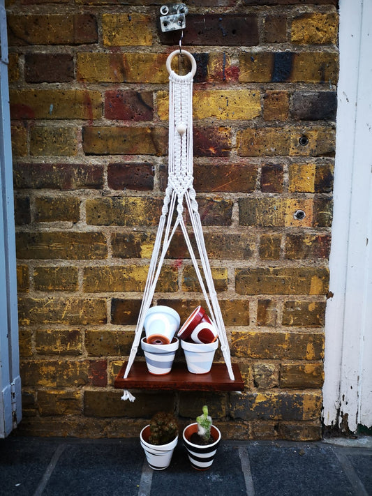 Floating shelf hanging board with Macrame cord handmade in different sizes