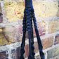 Black cotton hand made macrame with black beads