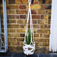 White cotton handmade macrame with white beds