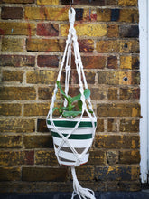 Load image into Gallery viewer, Macrame handmade with white cotton cord
