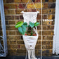 Macrame in white cotton hand made with butterfly design