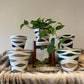 Double Waves hand painted pots in your choice of colors