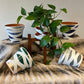 Double Waves hand painted pots in your choice of colors