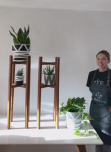 Load and play video in Gallery viewer, Large in Strong Leg Plant Pot Stand 90 to 110 cm High Hand made in UK
