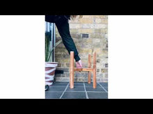 Load and play video in Gallery viewer, Whisky Barrel Oak Half Half Strong Leg Plant Pot Stand Hand Made In UK
