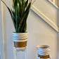 Set of TWO Hand painted pots from Ikea favourites MUSKOTS