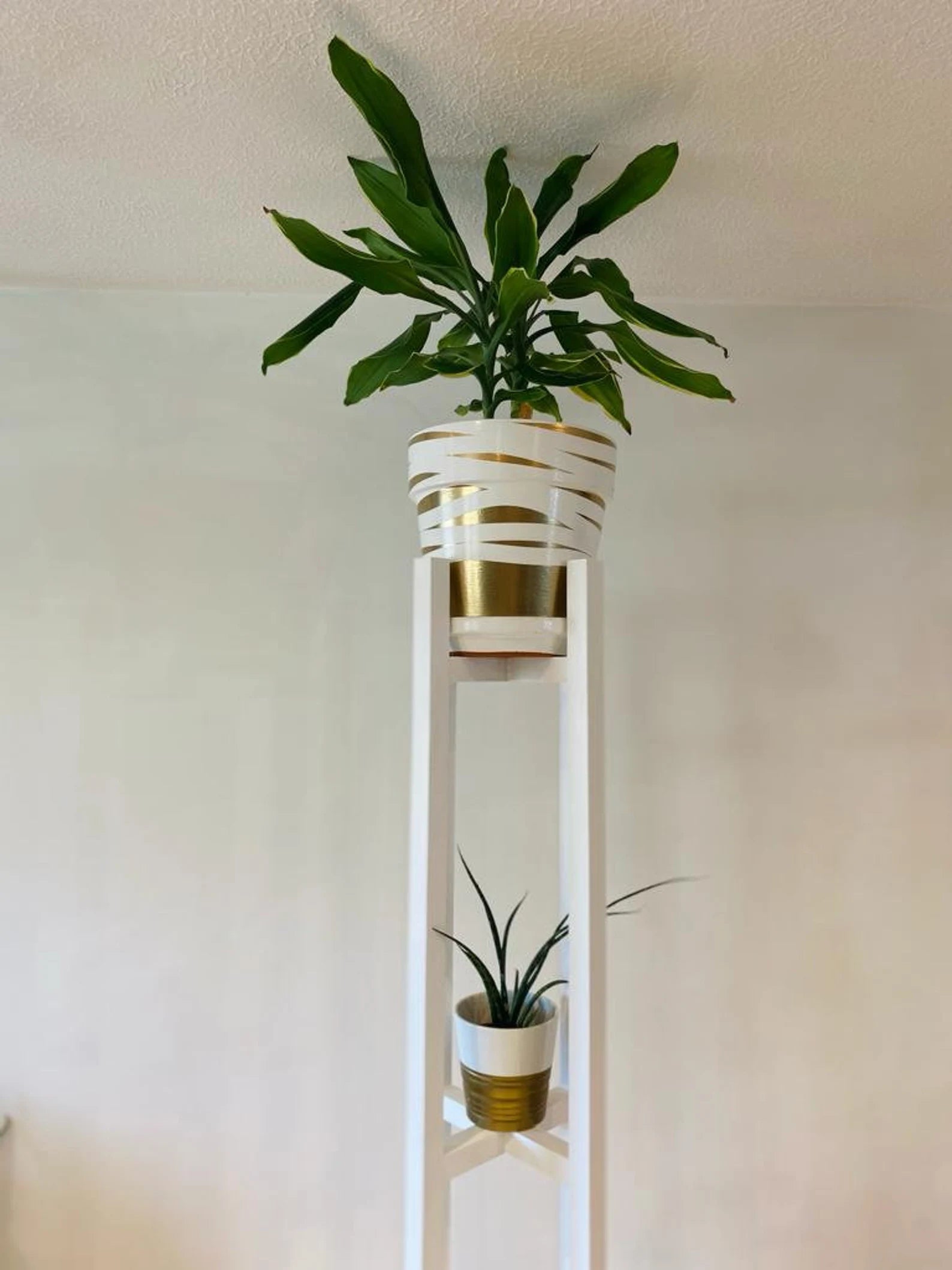 tall narrow plant stand indoor Extra Large Strong Legs Plant Pot Stand Holder Hand made with Double T –  Plant_maniax