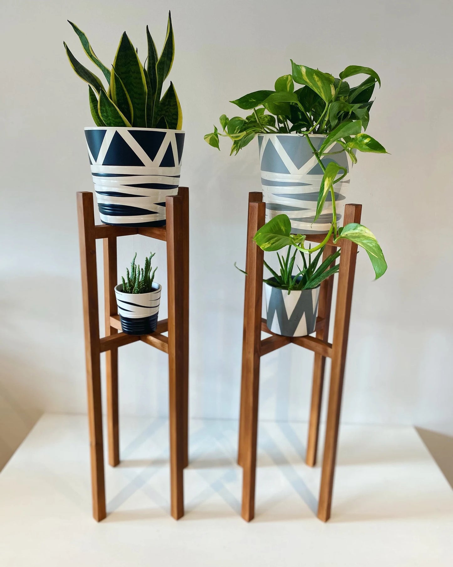 Small Slim Leg Plant Pot Stand from 30cm to 40 cm High Hand made in UK