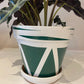 Triangles & Waves hand painted Pot