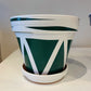 Triangles & Waves hand painted Pot
