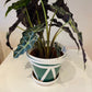 Triangles & Waves hand painted Pot